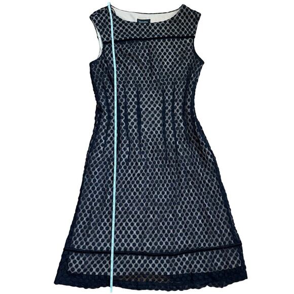 Adrianna Papell Black Lace Print Fit & Flare Sleeveless Dress Size 10 Cocktail - Picture 10 of 12